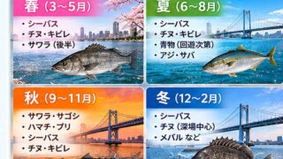 大阪湾の水温と釣れる魚の関係を徹底解説！月別水温・サワラ・青物・シーバス・チヌの狙い方